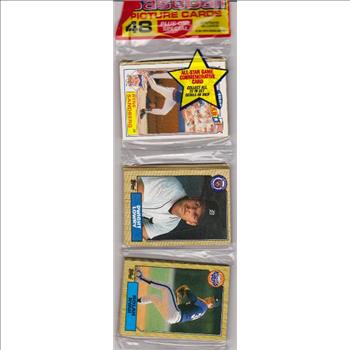 1987 Topps Baseball 49 Card Rack Pack w/ Nolan Ryan On Front