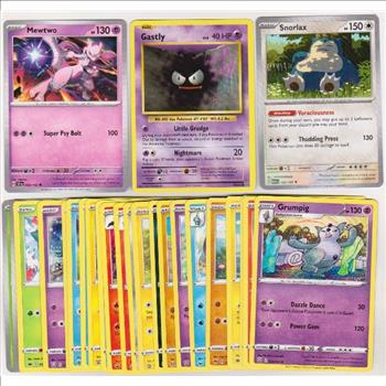 25 Different Pokemon Trading Cards w/ Mewtwo + More