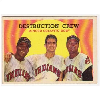 1959 Topps Minnie Minoso/Rocky Colavito/Larry Doby #166 Card
