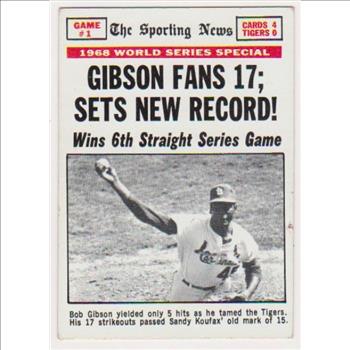 1969 Topps Bob Gibson W.S. Game 1 #162 Card