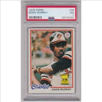 Rookie Graded PSA NM 7 - Eddie Murray 1978 Topps #36 Card