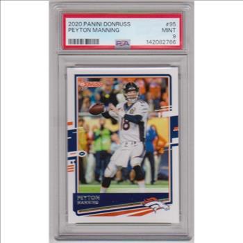 Graded PSA Mint 9 - Peyton Manning 2020 Donruss #95 Card