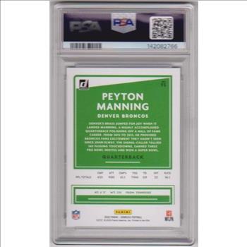 Graded PSA Mint 9 - Peyton Manning 2020 Donruss #95 Card