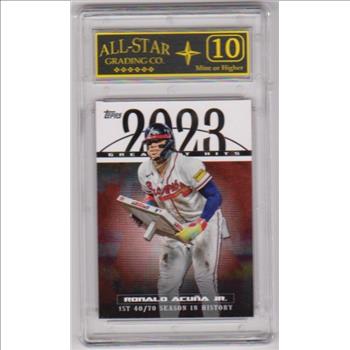 Graded 10 - Ronald Acuna Jr. 2023 Topps Greatest Hits #23GH-5 Insert Card