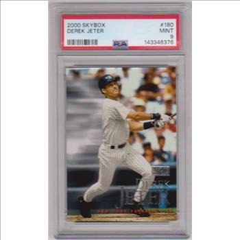 Graded PSA Mint 9 - Derek Jeter 2000 Skybox #180 Card