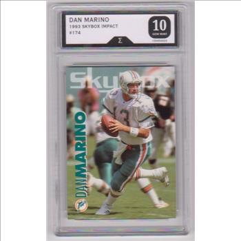 Graded Sigma Gem Mint 10 - Dan Marino 1993 Skybox Impact #174 Card