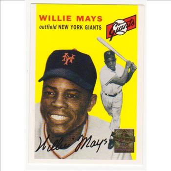Willie Mays 1954 Topps #90 Commemorative Card - 1997 Topps #5 Insert Card