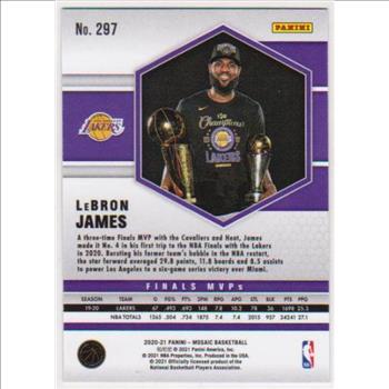 Lebron James 2020-21 Panini Mosaic #297 Card