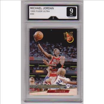 Graded Sigma Mint 9 - Michael Jordan 1993-94 Fleer Ultra #30 Card