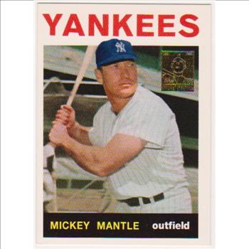 Mickey Mantle 1964 Topps #50 Commemorative Card - 1996 Topps #14 of 19 Insert Card