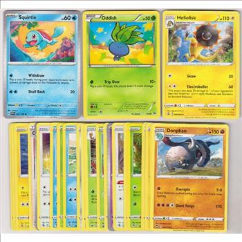 25 Different Pokemon Trading Cards w/ Squirtle + More