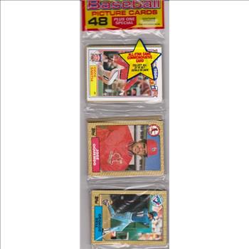  1987 Topps Baseball 49 Card Rack Pack w/ Ozzie Smith On Front