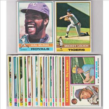 25 Different 1976 Topps Baseball Cards w/ Mickey Lolich + More