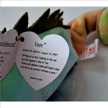 1997 Ty Beanie Baby Rainbow The Chameleon - With Iggy Error Tags