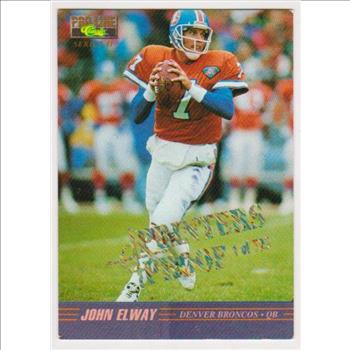 1 Of Only 725 Produced - John Elway 1995 Pro Line Series II Printers Proof Insert Card