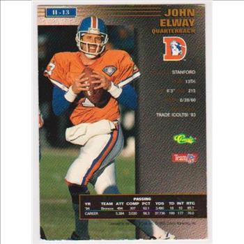 1 Of Only 725 Produced - John Elway 1995 Pro Line Series II Printers Proof Insert Card