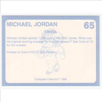 Michael Jordan 1989 North Carolina #65 College Card