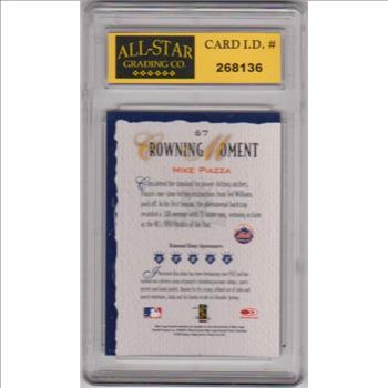 Graded 10 - Mike Piazza 2002 Donruss Diamond Kings #67 Card