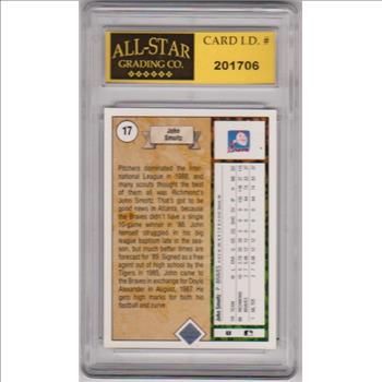 Rookie Graded 10 - John Smoltz 1989 Upper Deck #17 Card