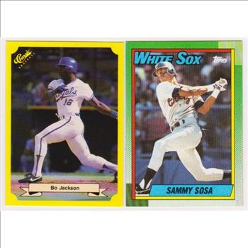 Rookies - Bo Jackson 1987 Classic + Sammy Sosa 1990 Topps Rookie Pair