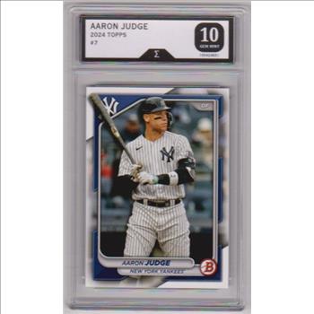 Graded Sigma Gem Mint 10 - Aaron Judge 2024 Bowman #7 Card