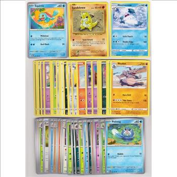 50 Different Pokemon Trading Cards w/ Squirtle + More