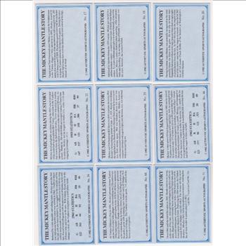 9 Different Mickey Mantle 1982 ASA The Mickey Mantle Story Cards