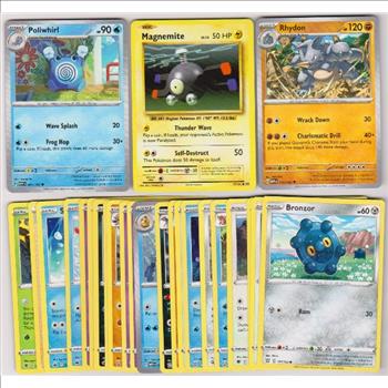 25 Different Pokemon Trading Cards w/ Poliwhirl + More
