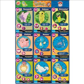 1999 Pokemon Master Trainer Collector Set Uncut 9 Card Uncut #15 Sheet