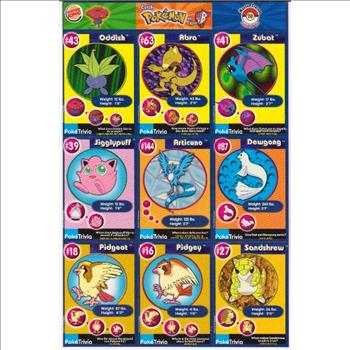 1999 Pokemon Master Trainer Collector Set Uncut 9 Card Uncut #19 Sheet