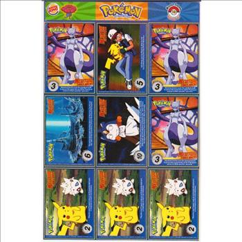 1999 Pokemon Master Trainer Collector Set Uncut 9 Card Uncut #19 Sheet