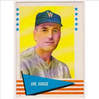 1961 Fleer Joe Judge #118 Card