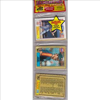 1987 Topps Baseball 49 Card Rack Pack w/ Mike Schmidt On Front