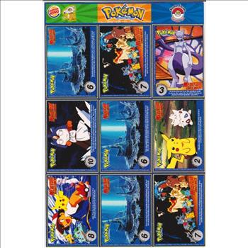 1999 Pokemon Master Trainer Collector Set Uncut 9 Card Sheet #16