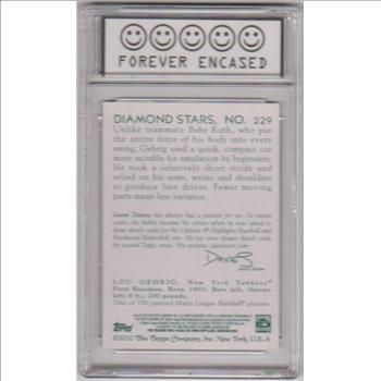 Labeled Mint 9 - Lou Gehrig 2010 Topps National Chicle Diamond Stars #229 Card