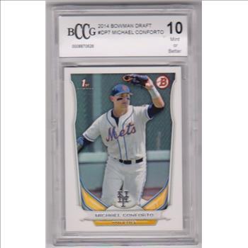 Rookie Graded BCCG 10 - Michael Conforto 2014 Bowman Draft #DP7 Card