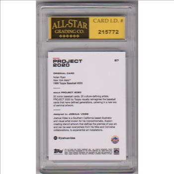 Graded 10 - Nolan Ryan 2020 Topps Project #87 Card