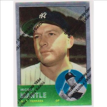 Mickey Mantle 1963 Topps Finest #200 Commemorative Card - 1996 Topps #13 of 19 Insert Card
