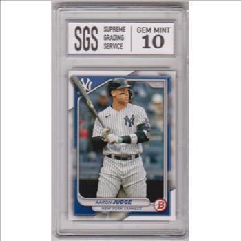 Graded Gem Mint 10 - Aaron Judge 2024 Bowman #7 Card
