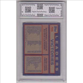 Graded Sigma Mint 9  - Steve Carlton/Fergie Jenkins/Tom Seaver 1984 Topps #706 Card