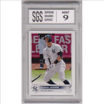 Graded Mint 9 - Aaron Judge 2022 Topps #99 Card