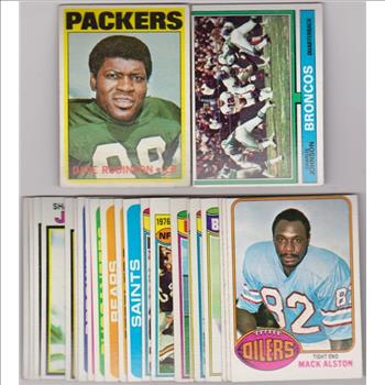 24 Different 1970's Topps Football Cards (1972-1979) W/ Dave Robinson + More