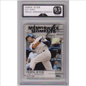 Graded Sigma Mint+ 9.5 - Derek Jeter 2017 Topps Memorable Moments #MM-24 Insert Card