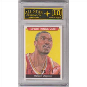 Graded 10 - Hakeem Olajuwon 2018 Sage Sport Kings Gum #27 Card