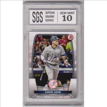 Graded Gem Mint 10 - Aaron Judge 2023 Bowman #59 Card