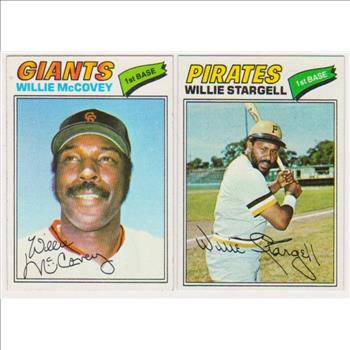 1977 Topps Willie McCovey #547 + Willie Stargell #460 Card Pair
