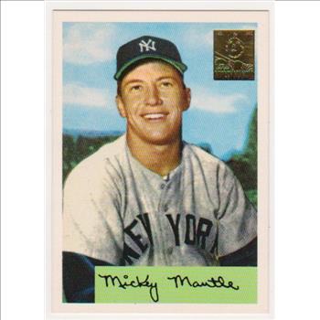 Mickey Mantle 1954 Bowman #65 Commemorative Card - 1996 Topps #4 of 19 Insert Card