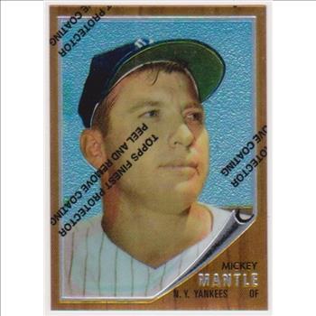 Mickey Mantle 1962 Topps Finest #200 Commemorative Card - 1996 Topps #12 of 19 Insert Card