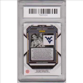 Graded Mint 9 - Jerry West 2023 Panini Prizm Draft Picks #81 Card
