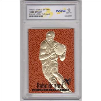 Rookie Graded Gem Mint 10 - Kobe Bryant 1996-97 Skybox EX-2000 23 Kt Gold Card